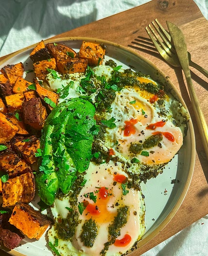 Fried Chimichurri Eggs