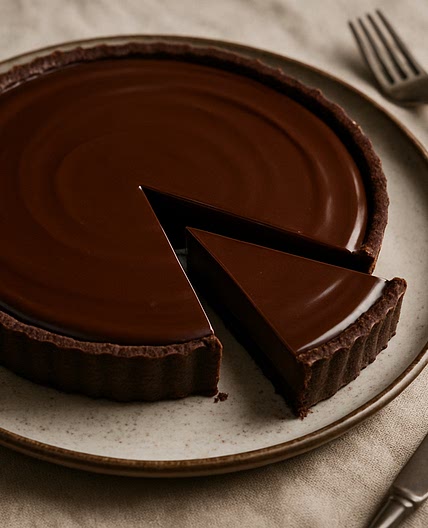 Chocolate ganache tart