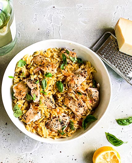 Lemon Basil Orzo & Chicken