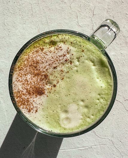 cinnamon matcha latte