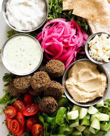 Easy Weeknight Falafel Platter