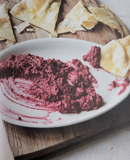 Beetroot and walnut hummus