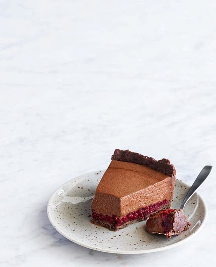 Chocolate Mousse Tart with Raspberry Compote