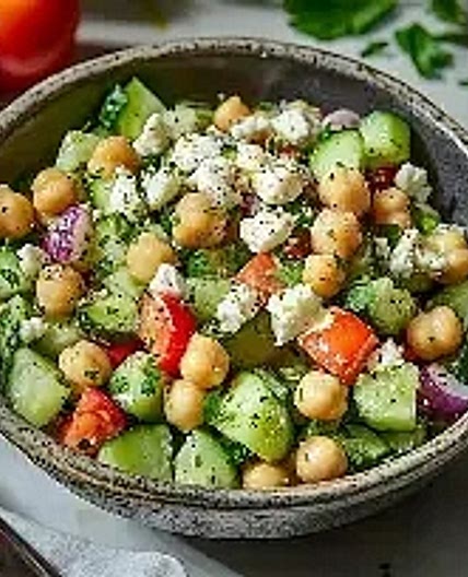 No‑Cook Chickpea & Cucumber Salad
