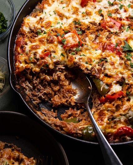 Unstuffed Pepper Skillet (Stuffed Pepper Casserole)