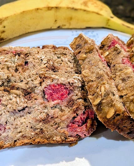 Raspberry Chocolate Chip Banana Bread