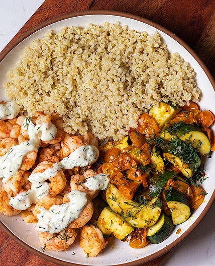 Greek Shrimp Bowls with Quinoa