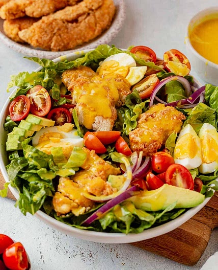 Crispy Honey-Mustard Chicken Dinner Salad