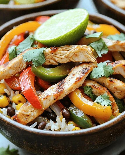 Chicken Fajita Rice Bowls
