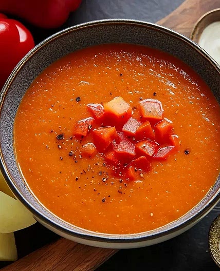 Roasted Red Pepper and Potato Soup