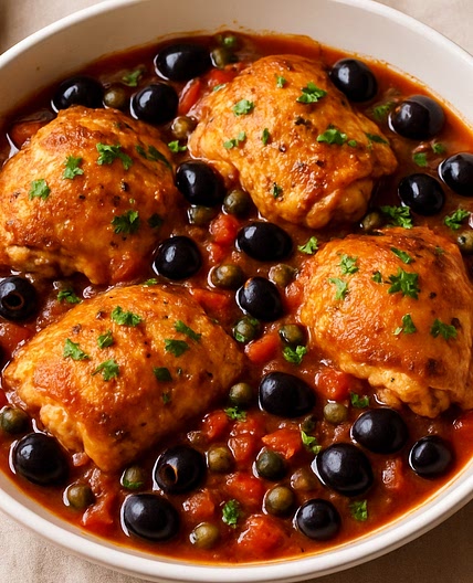 Provençal Chicken with Olives & Capers