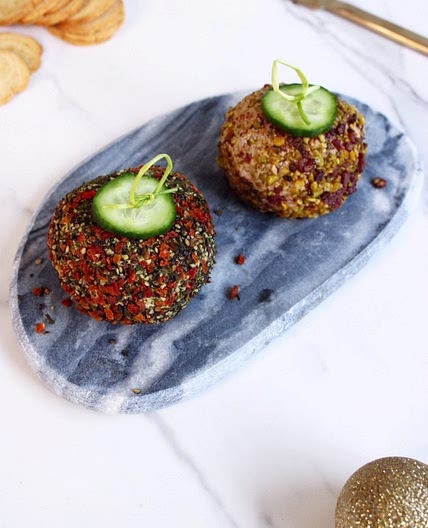 Cheese Ball Christmas Ornaments