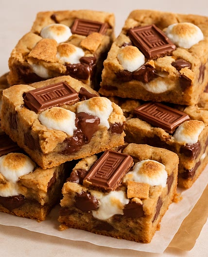 Bakery-Style S'mores Cookie Bars