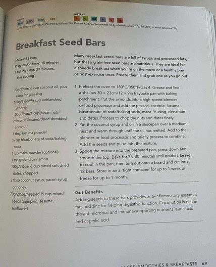 Breakfast seed bars