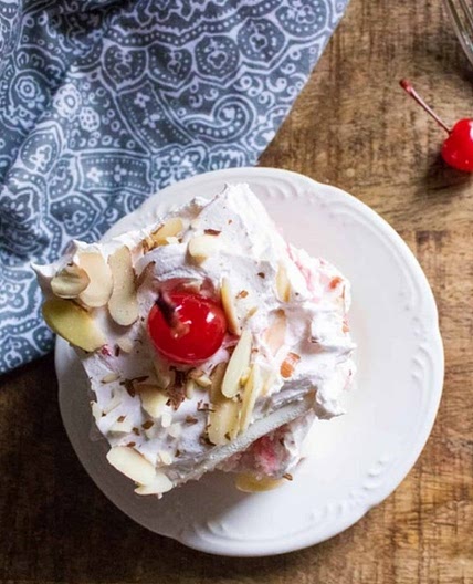 Cherry Almond Poke Cake