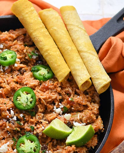 Chorizo Rice One Skillet Dinner