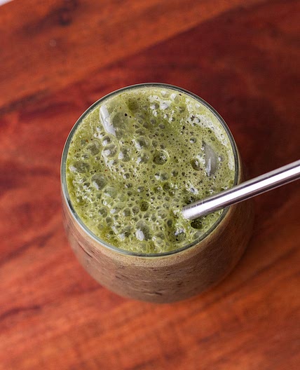 Iced Blueberry Matcha Latte