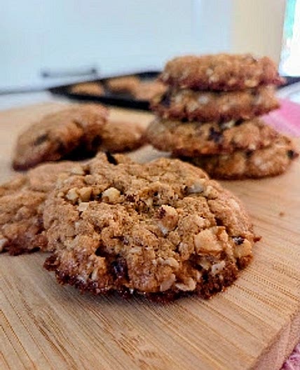 Peanut Butter Walnut Oatmeal Cookies