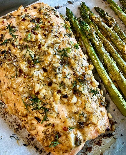 Lemon Dill Salmon and Asparagus