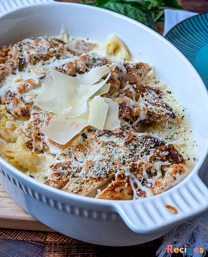 ASIAGO TORTELLONI ALFREDO WITH GRILLED CHICKEN