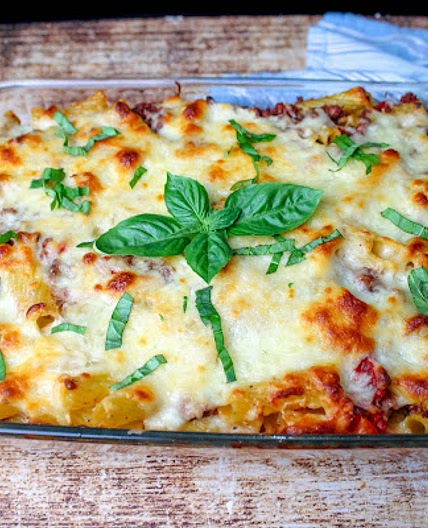 Baked Pasta Bolognese With Bechamel Sauce
