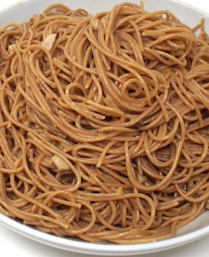 Whole Wheat Spaghetti and Chicken Carbonara