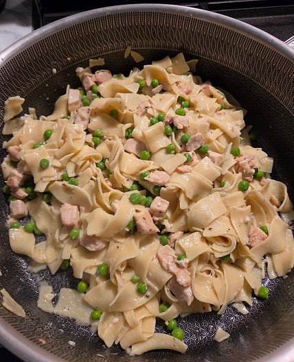 Garlic Parmesan Chicken & Noodles
