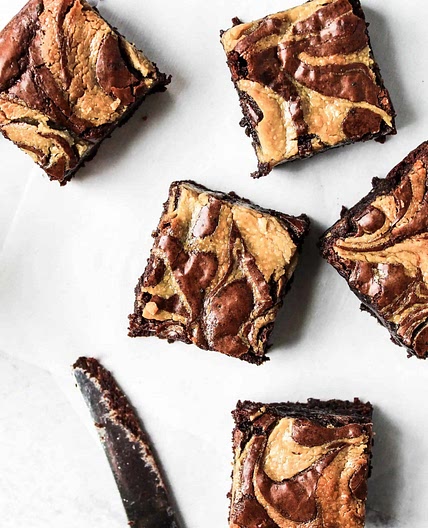 Fudgey Black Bean & Date Paste Brownies (with Tahini Swirl)