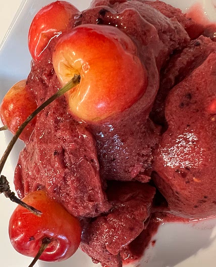 Creamy Cherry Sorbet