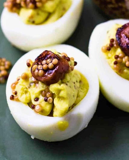 Honey Mustard Deviled Eggs