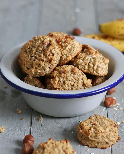 Banane Haselnuss Haferflocken Cookies (zuckerfrei/glutenfrei)
