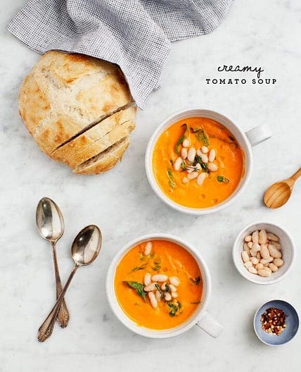 Creamy White Bean & Tomato Soup