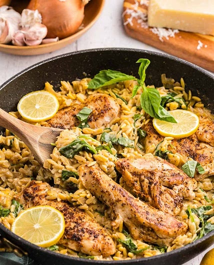 Lemon Chicken Orzo Pasta