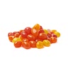 9 orange jelly beans halved crosswise