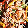 Shrimp Fajitas with Chipotle Crema