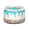 Funfetti cake, three rounds