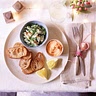 Herbed crab, saffron and chilli mayonnaise with toasted baguette