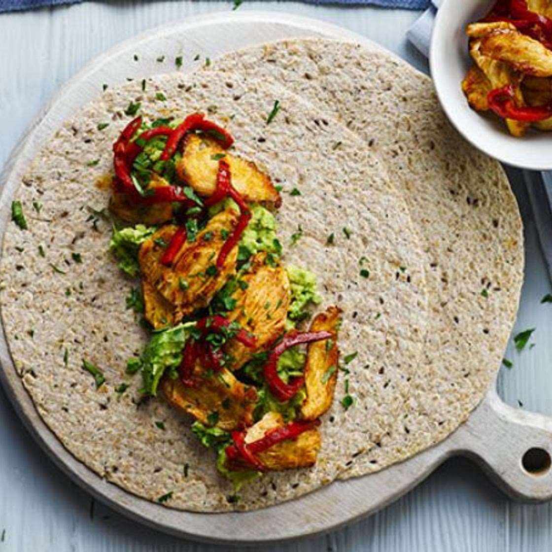 Spicy chicken & avocado wraps