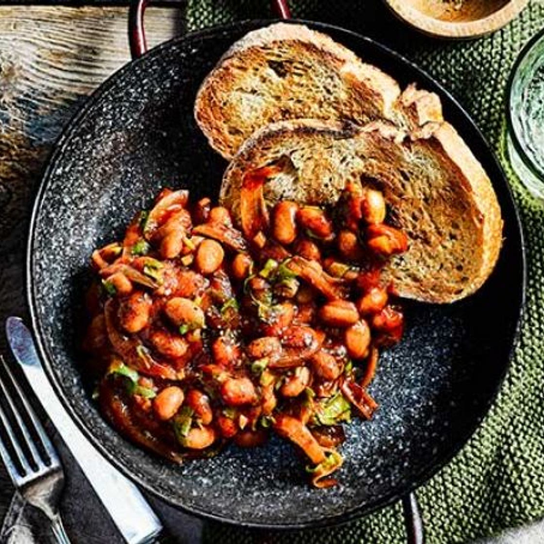 Slow cooker breakfast beans