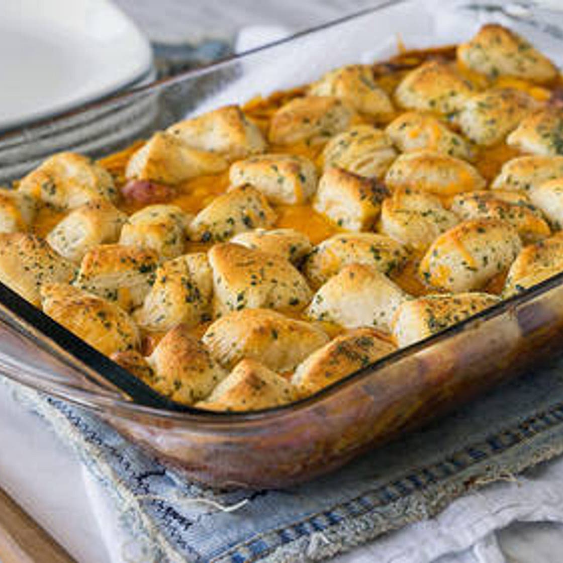 Chili Cheese Dog Bubble-Up Bake