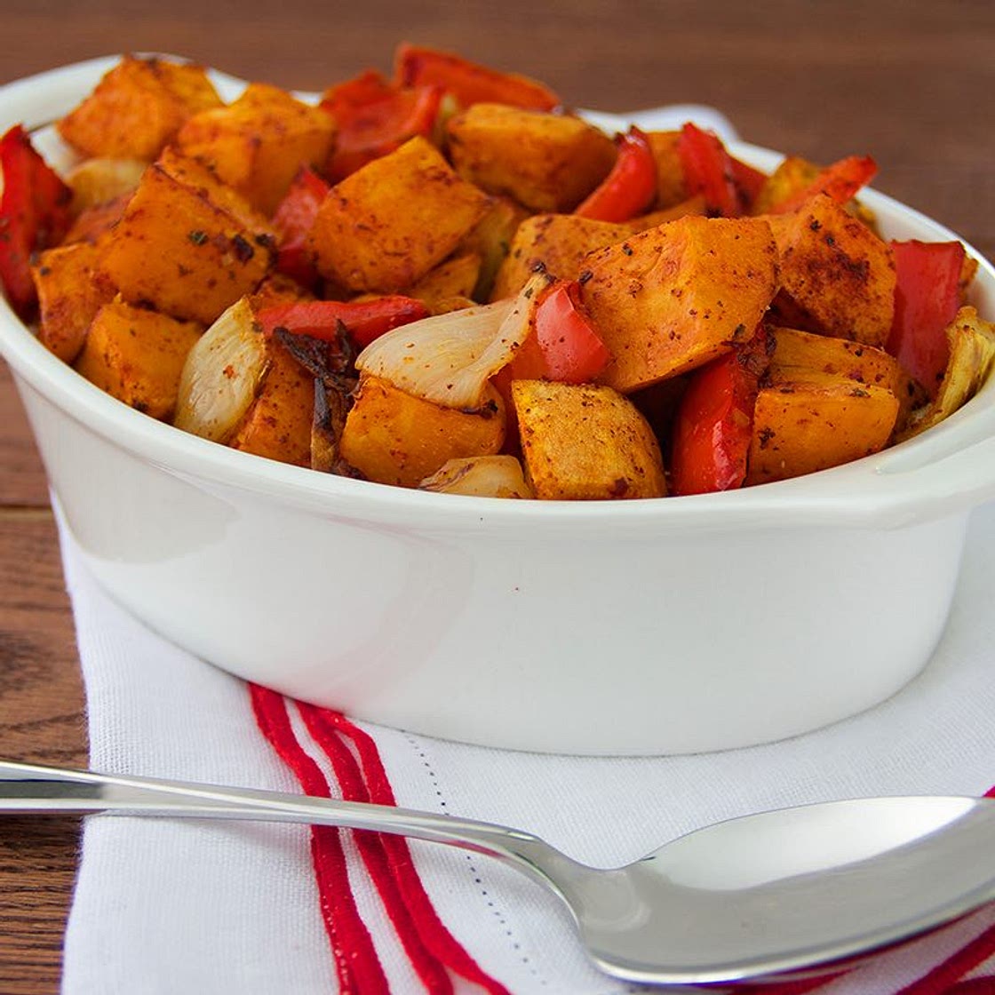 Roasted Sweet Potatoes and Peppers