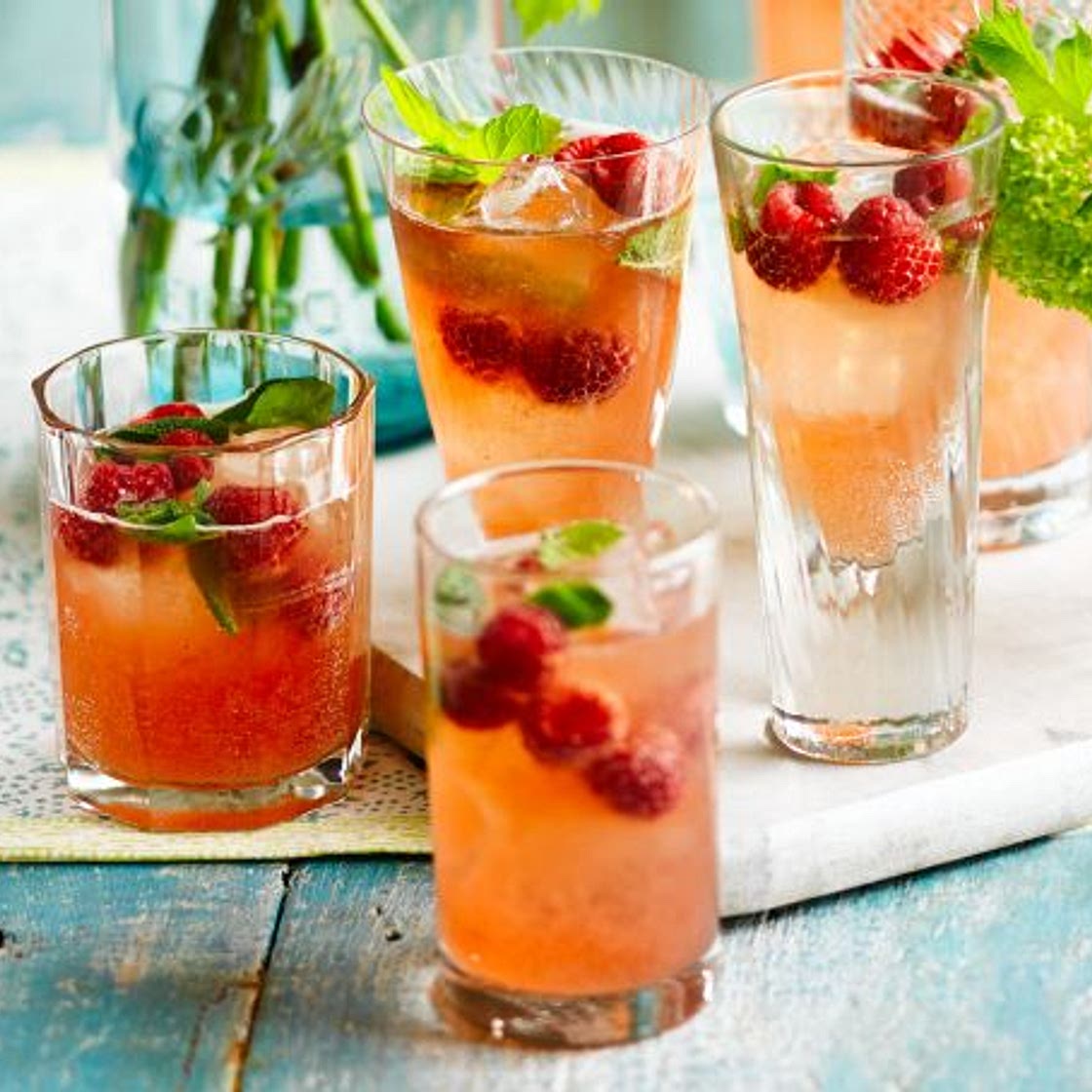Raw raspberry shrub