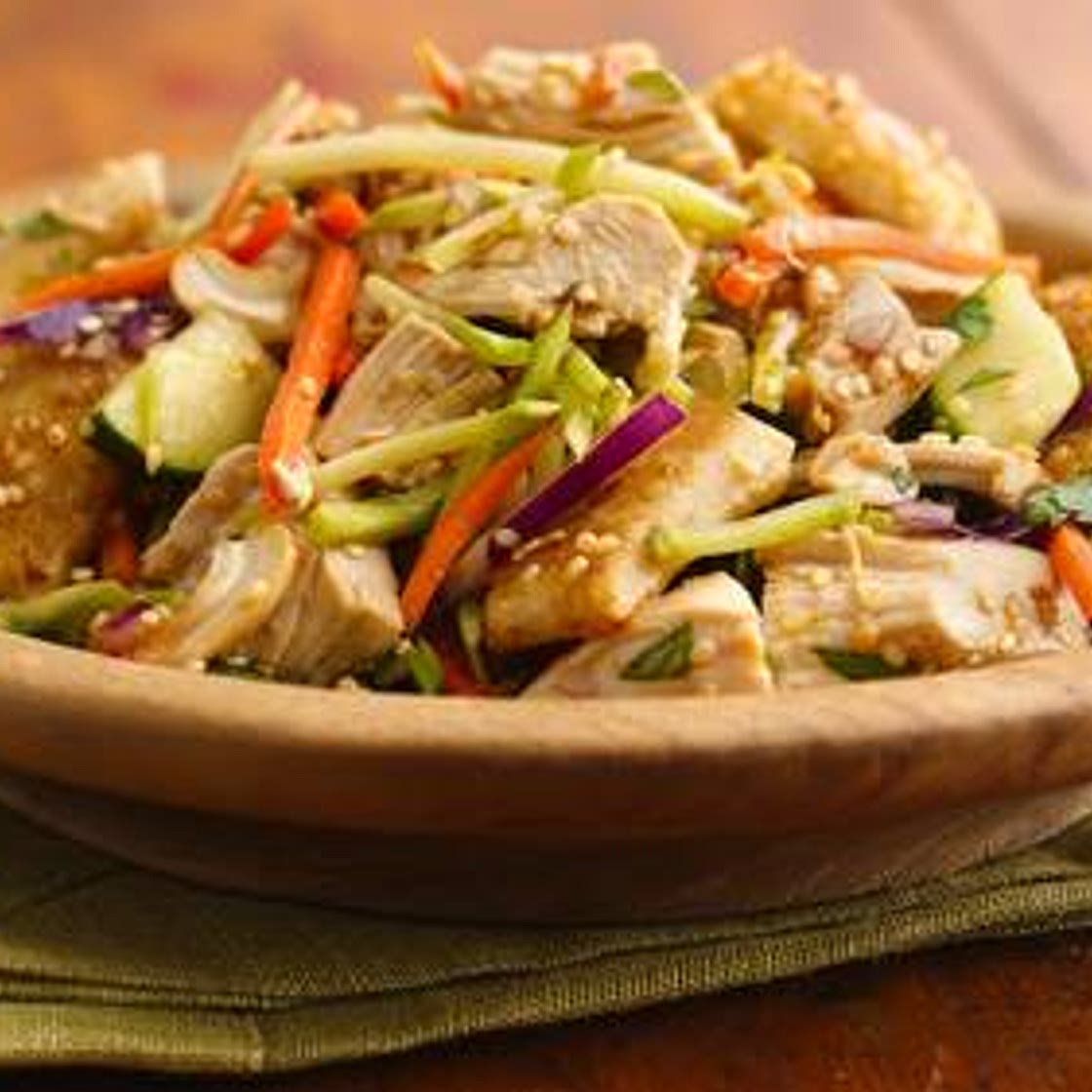 Sesame-Crouton Asian Chicken Salad