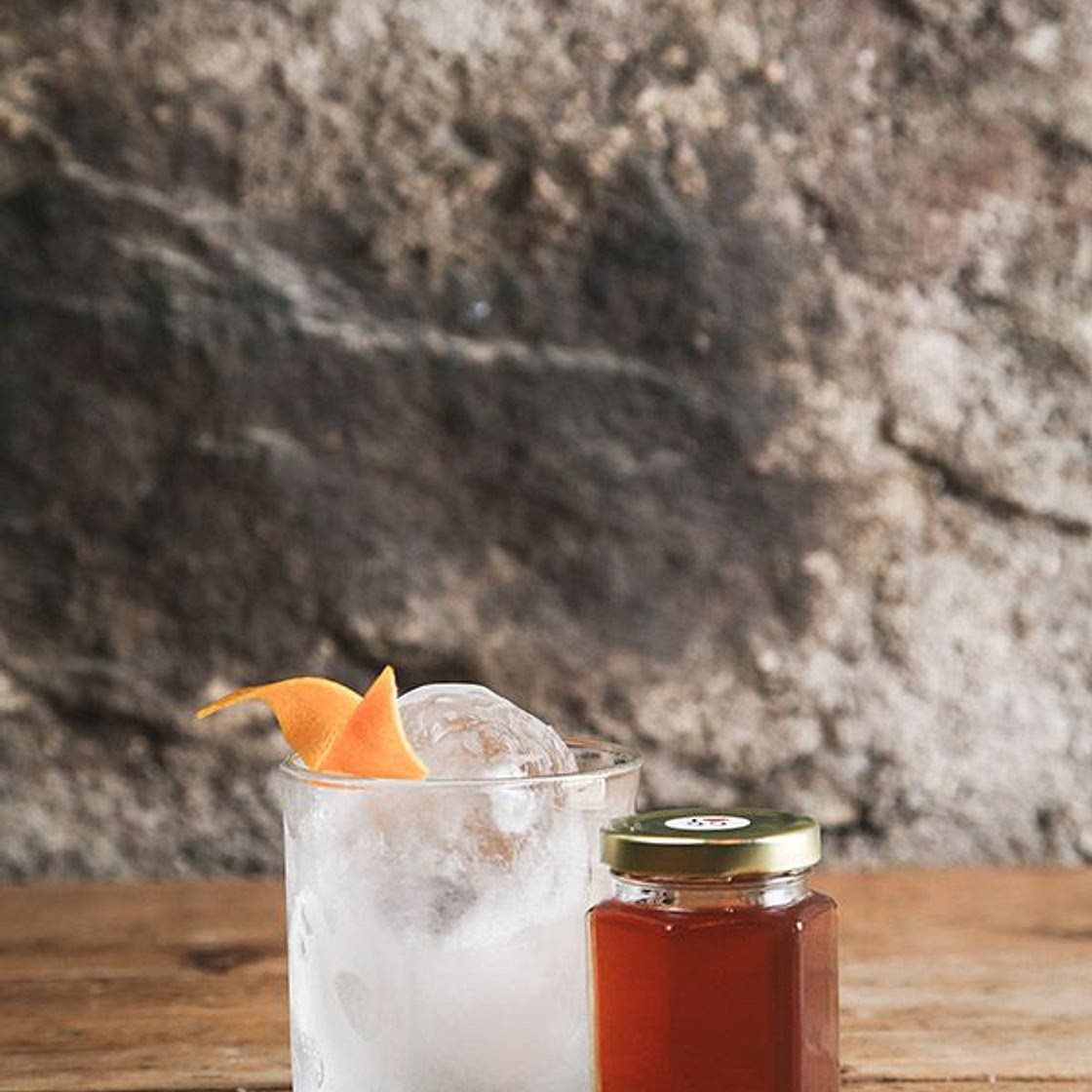 A wee gin and jam cocktail