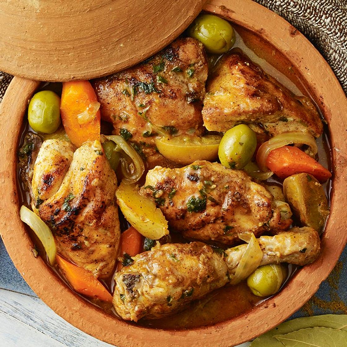 Spiced Chicken Tagine with Preserved Lemon and Olives