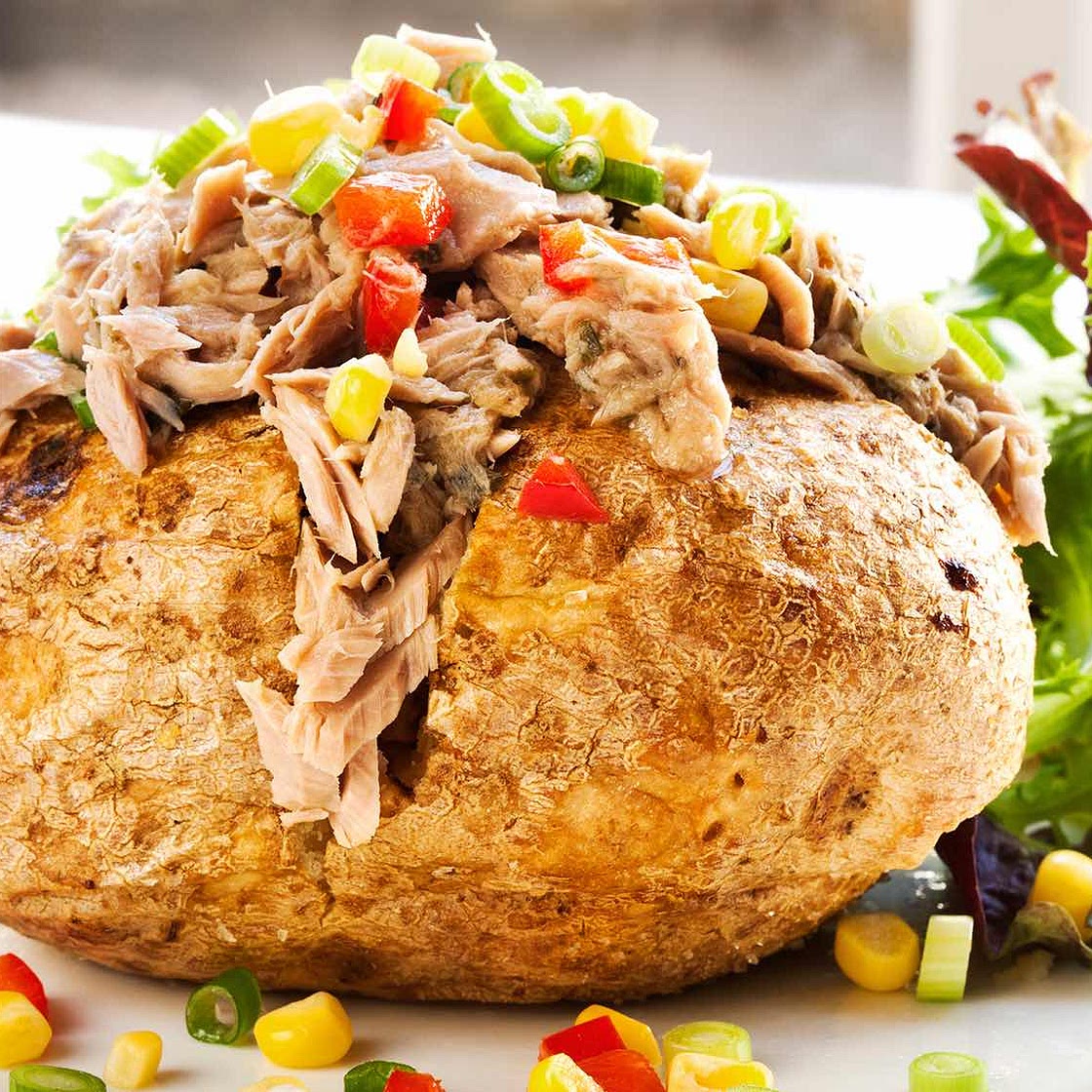 Baked Potato with Thai Tuna Topping