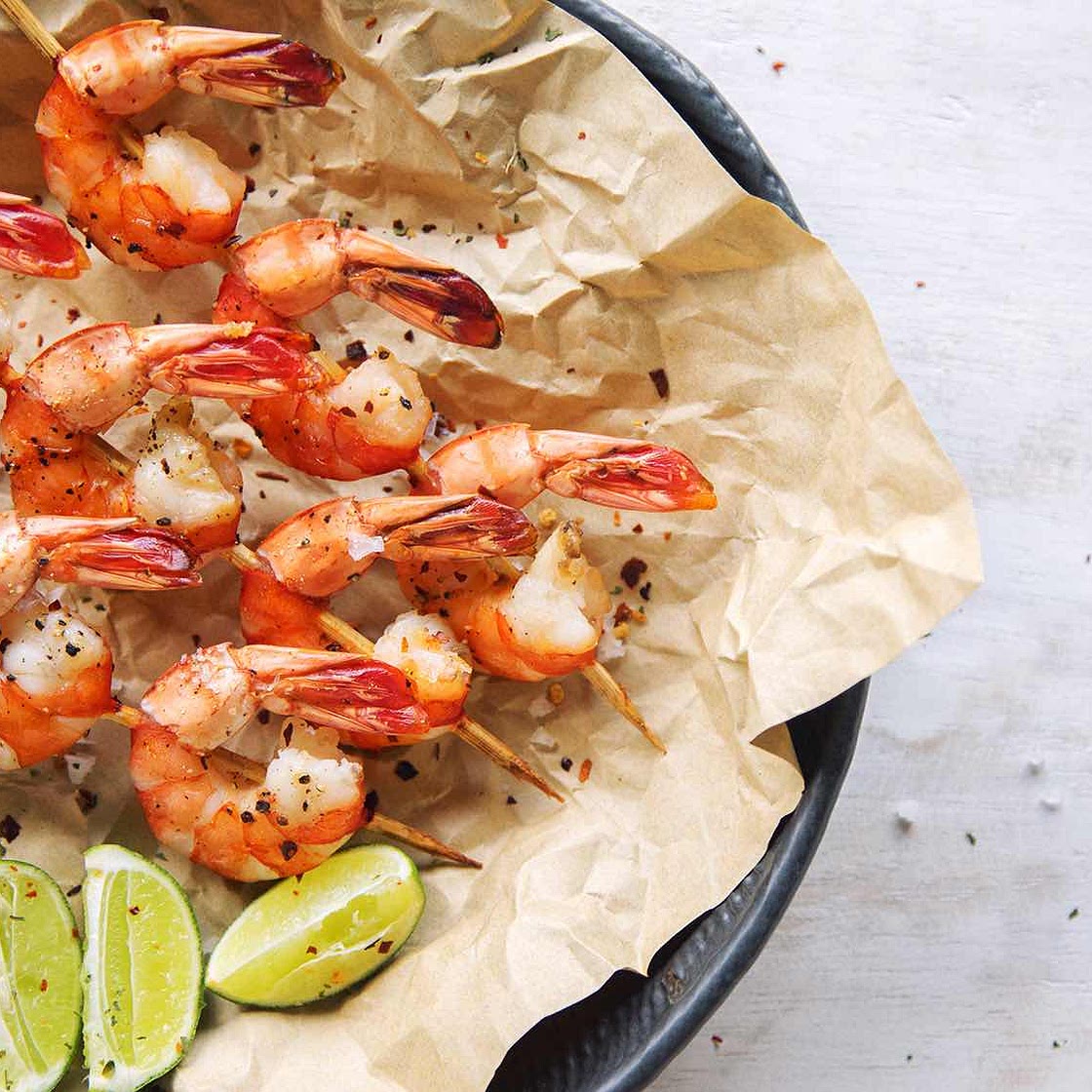Spicy Cajun Mini Prawn Kebabs