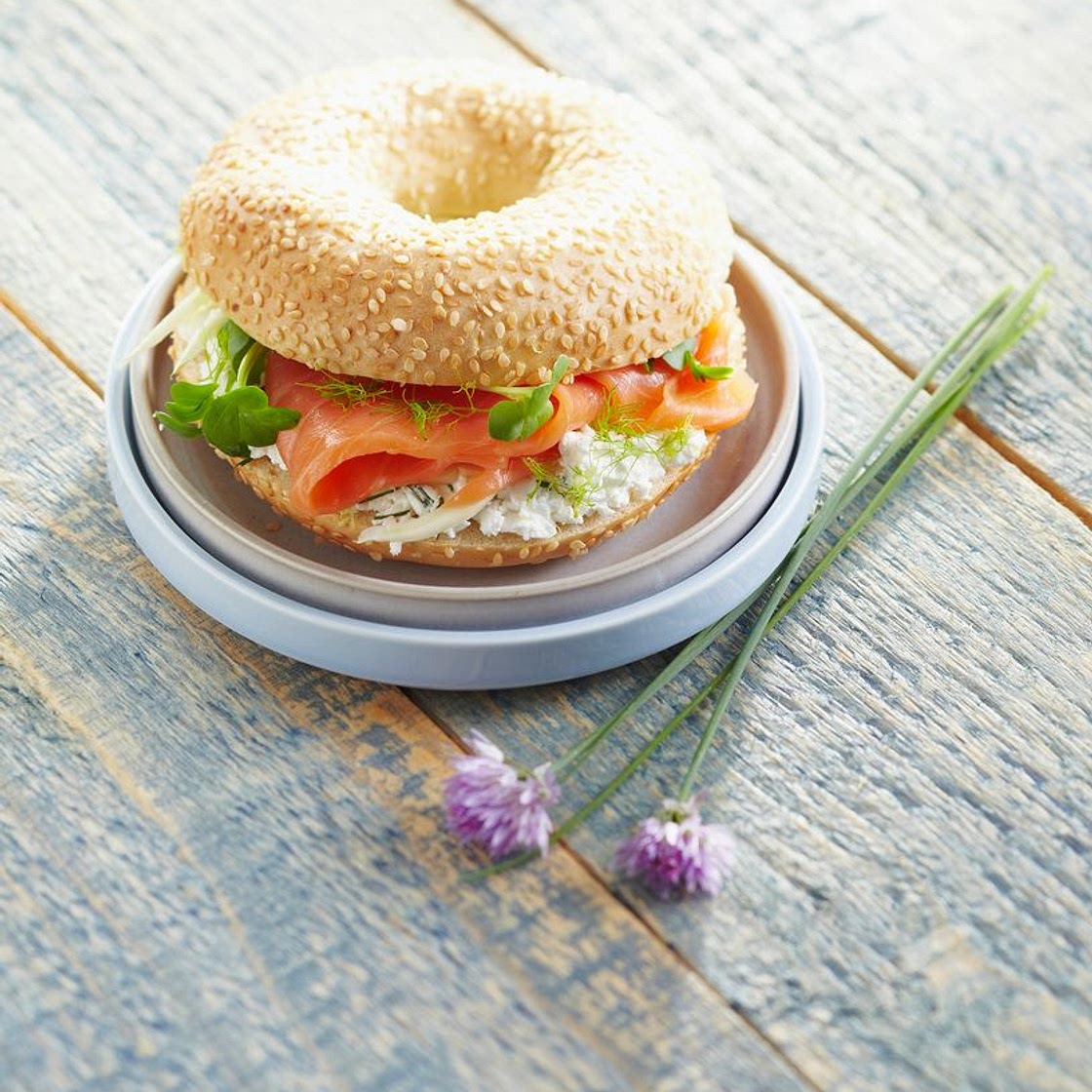 Bagel with Salmon and Cream Cheese