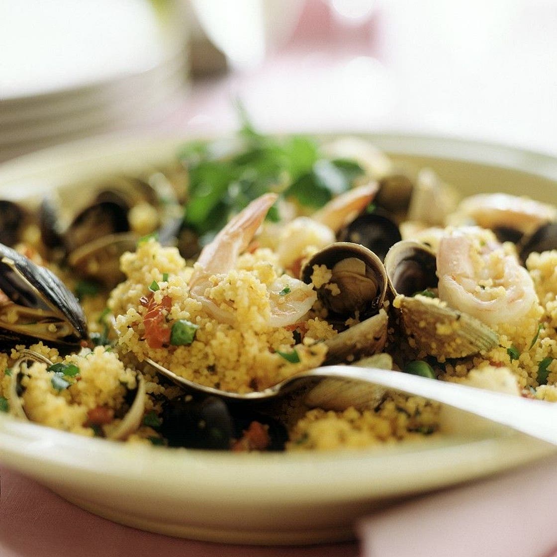 Couscous with Mussels and Shrimp