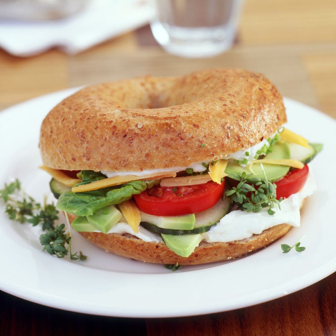 Bagel with Avocado and Cream Cheese